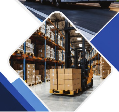 Warehouse stock ready for dispatch